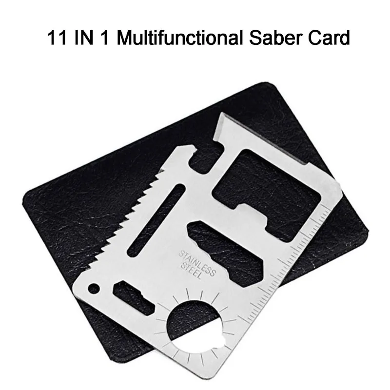 11 In 1 Multifunction Card Field survival Camping Pocket tools
