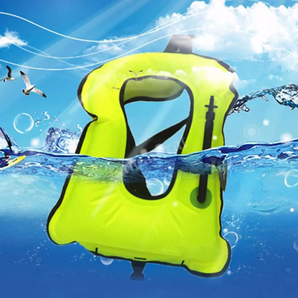 Надувные Спасательные жилеты куртка спасательные float кольцо подводное плавание Шестерни погружения оборудования Водные виды спорта Одежда заплыва дрейфующих Сёрфинг жилет