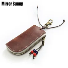 Новая кожаная ключница для мужчин с большой вместительностью, многофункциональная сумка для ключей из воловьей кожи, простая и практичная сумка для ключей в автомобиле