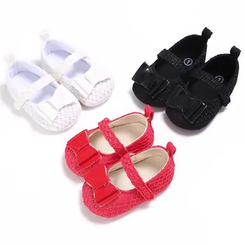 

Fashion Baby Girls Autumn Bow-knot Anti-skid Soft First Walkers Shoes Baby Shoes For Baby Girls