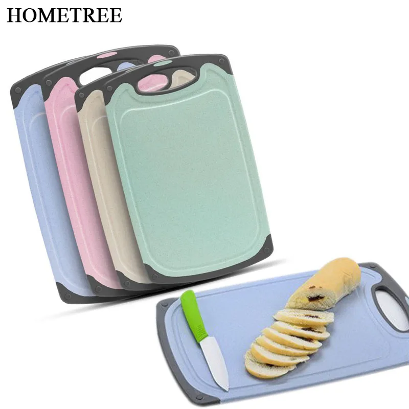 

HOMETREE Anti-skid Can Hanging Wheat Straw Chopping Blocks Antibacterial Cutting Boards Cooking Kitchen Gadgets Accessories H395