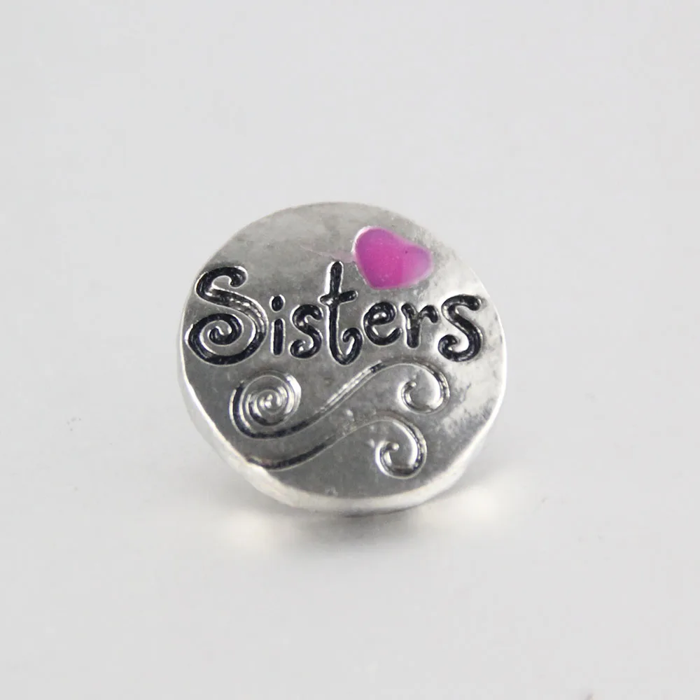 Новый KZ1231 Beauty LOVE sister 18 мм металлический Шарм очаровательные кнопки Подходит