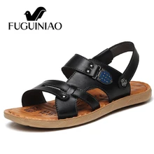 Модные летние повседневные мужские сандалии мужские ретро тапочки из натуральной кожи уличная zapatos hombre пляжная обувь для отдыха сандалии на плоской подошве