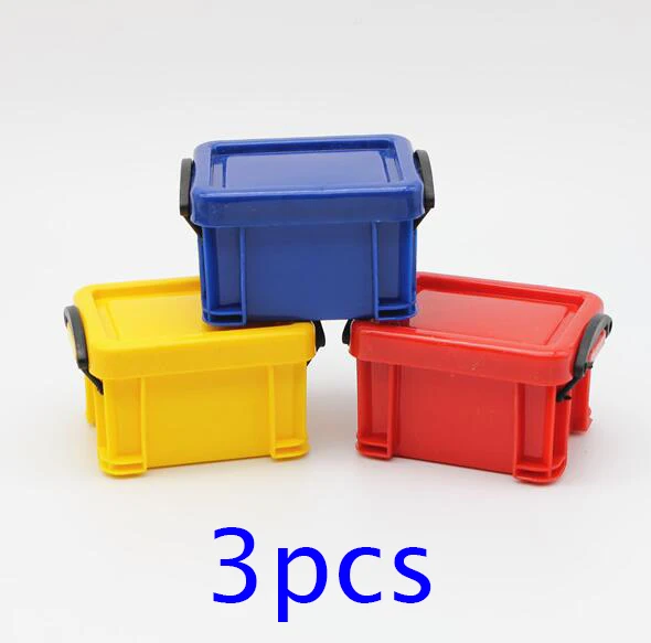 

3 Pcs Mini Storage Box Plastic Box Toolbox Decorative Parts For RC Crawler Truck Car Model SCX10 90046 TRX4 D90 65*85*50mm