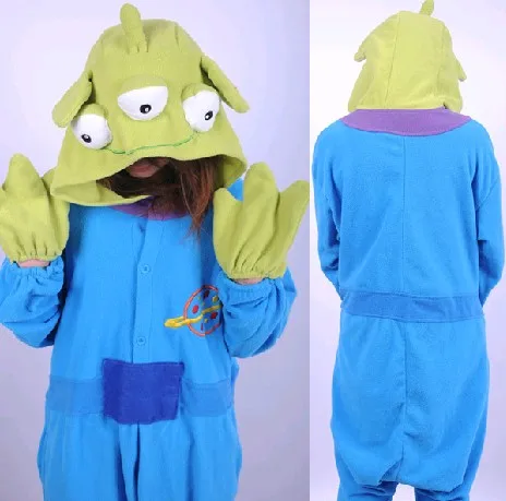 

3 Eyed Monsters, role playing, Siamese pajamas, adult warm wool, cartoons, autumn and winter pajamas, ladies and gentlemen.