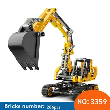 

New 3359 286Pcs Crawler Type Excavator Toys Vehicles Model Kits Building Blocks Bricks Car Christmas Gift