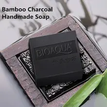 2 шт bioaqua с бамбуковым углем мыло ручной работы для отбеливания кожи мыло для удаления черных точек лечение акне уход за лицом уход за волосами ванна для кожи ca