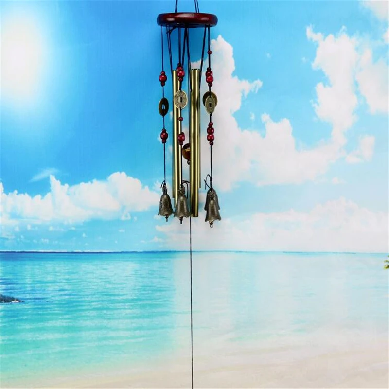 Открытый Живой колокольчики дома Windchime Часовня колокольчики настенный домашний декор двора античный удивительный сад 4 медные трубки колокольчики