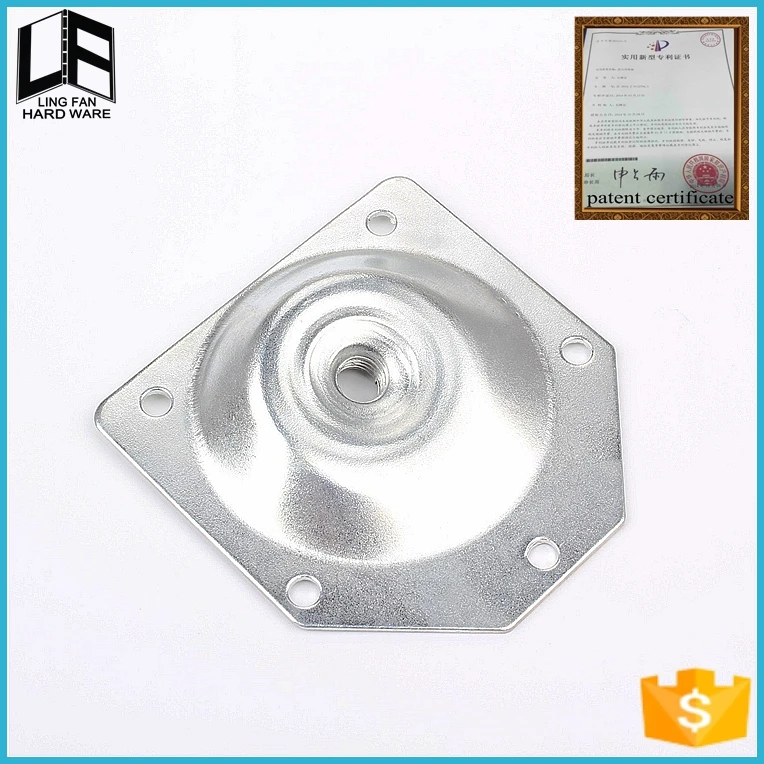 furniture mounting plates,table leg angle top plates,chrome plated