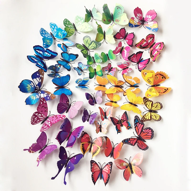 72pc Butterflies Wall Stickers Home Decor Art Wall Decals For Kids Room Wall Stickers Kitchen Wall Sticker Decoration Poster 72pc Butterflies Wall Stickers Home Decor Art Wall Decals For Kids Room Wall Stickers Kitchen Wall Sticker Decoration Poster