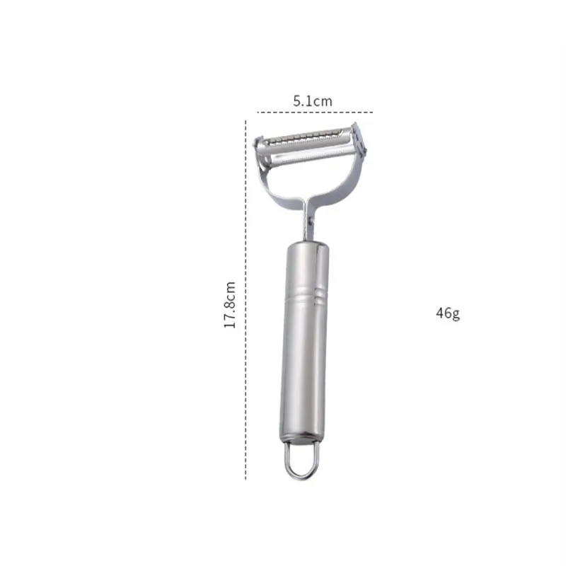 Двуглавый нож из нержавеющей стали, кухонные инструменты для овощей, терка для овощей, нож для очистки картофеля, резак для моркови, яблока, фруктов, зестера