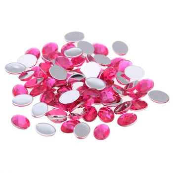 

Craft Art DIY Gems 13x18mm 500pcs Oval Gems Flatback Earth Facets Acrylic Rhinestone Strass High Shine Nail Art Stones