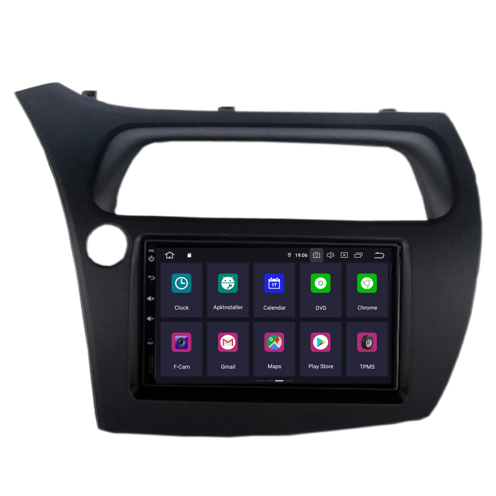 Perfect COIKA 7" Android 9.0 System Car GPS Navi Receiver For Honda Civic 2+16G RAM Radio Stereo RDS WIFI Google SWC BT Music OBD DVR 2