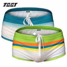 TQQT 2 шт./лот Striped Trunks мужские купальники яркие пляжные шорты стволы моды эластичный пояс шорты мужские короткие 5S0404