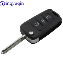 jingyuqin 3 Buttons Remote Folding Flid Car Key Case Cover Fob Styling For Kia K2 for Hyundai Avante Key Shell Cover Housing