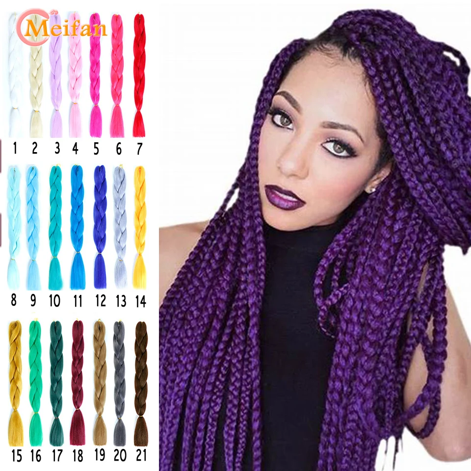 MEIFAN Jumbo Long Braids Hair of Braiding Bulk Hair ...