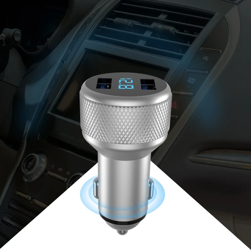 GUSGU العالمي عرض الصمام المزدوج USB سيارة شاحن 3.1A لسامسونج فون Xiaomi البسيطة الهاتف شاحن محول للهاتف المحمول