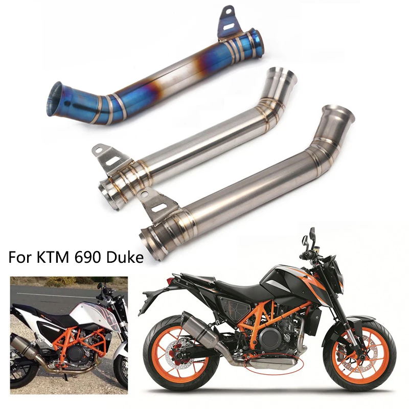 

Delete Catalyst Mid Pipe for KTM 690 Duke Motorcycle Exhaust Pipe Stainless Steel Titanium Alloy Middle Slip On All Years