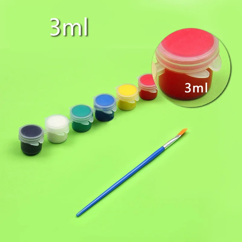 12/8 Colors With 1 Paint Blue Brushes Per Set Acrylic Paints For Oil Painting Nail Art Clothes Art Digital DIY Graffiti Pigment