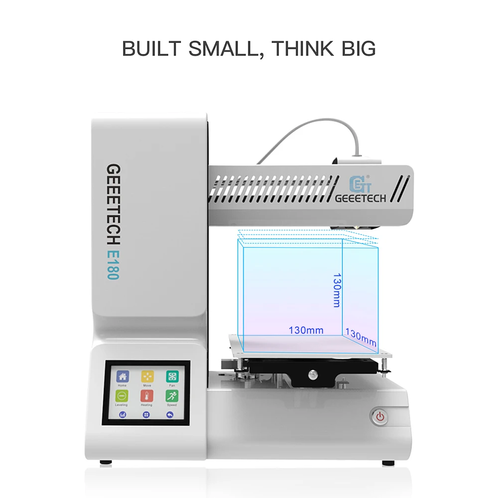 Geeetech E180 3d принтер новейший настольный 3d принтер Wifi подключение с 3," Полноцветный сенсорный экран