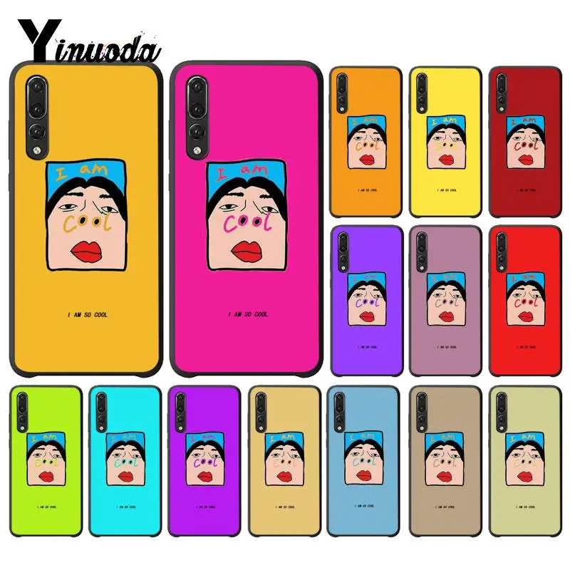 Забавные большие ноздри Yinuoda I am so cool мягкий черный чехол для телефона Huawei P9 P10 Plus