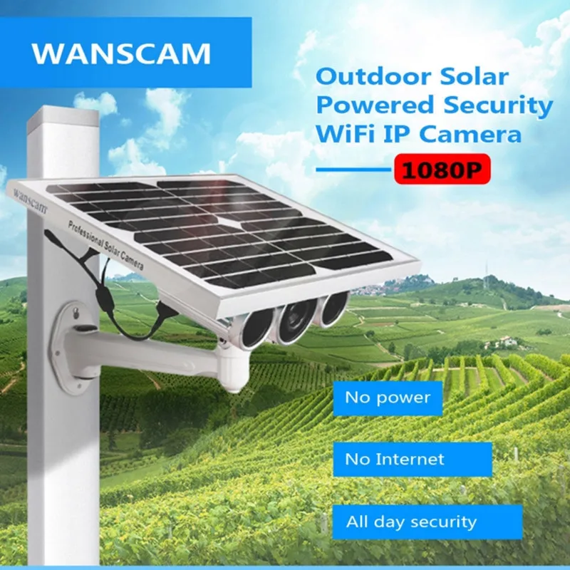 

WANSCAM HW0029 - 5 HD 1080P IP Camera 2.0MP Outdoor Solar Powered Security Cam WiFi Ip Camera Surveillance Camera P2P IR-cut