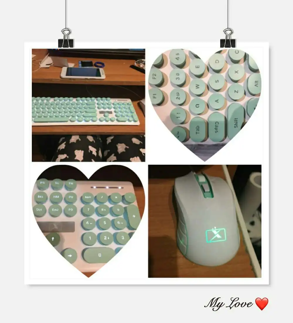 N518 клавиатура мышь комплект проводной стимпанк винтажный игровой с круглой клавишей крышка мультимедийная кнопка клавиатура мышь набор