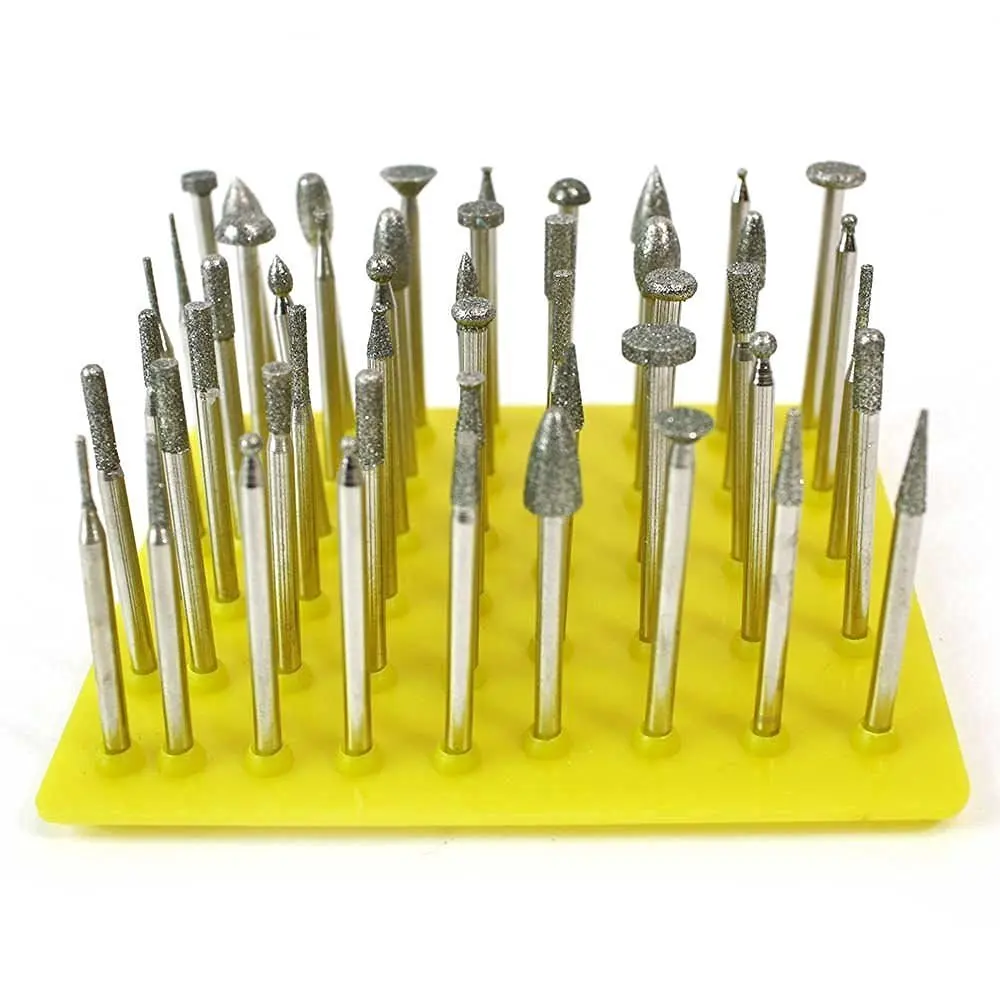 SPTA Diamond Coated Grinder Head Lapidary Burr Drill For Proxxon Dremel