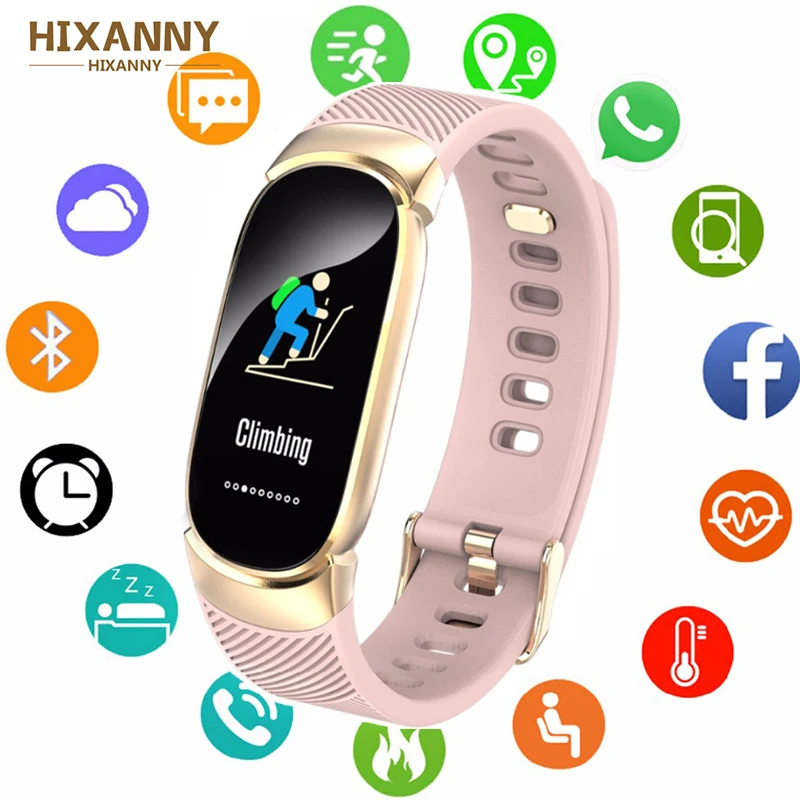 

2019 New Women Sport Smart Watch Men IP67 Waterproof SmartWatch Heart Rate Blood Pressure Pedometer Watch Clock For Android iOS