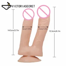 Double head Penis Big Dildo For Woman Realistic Vagina Masturbation Cock Penis Adults Toys Anal Butt Toys For Woman Sex Toy Shop