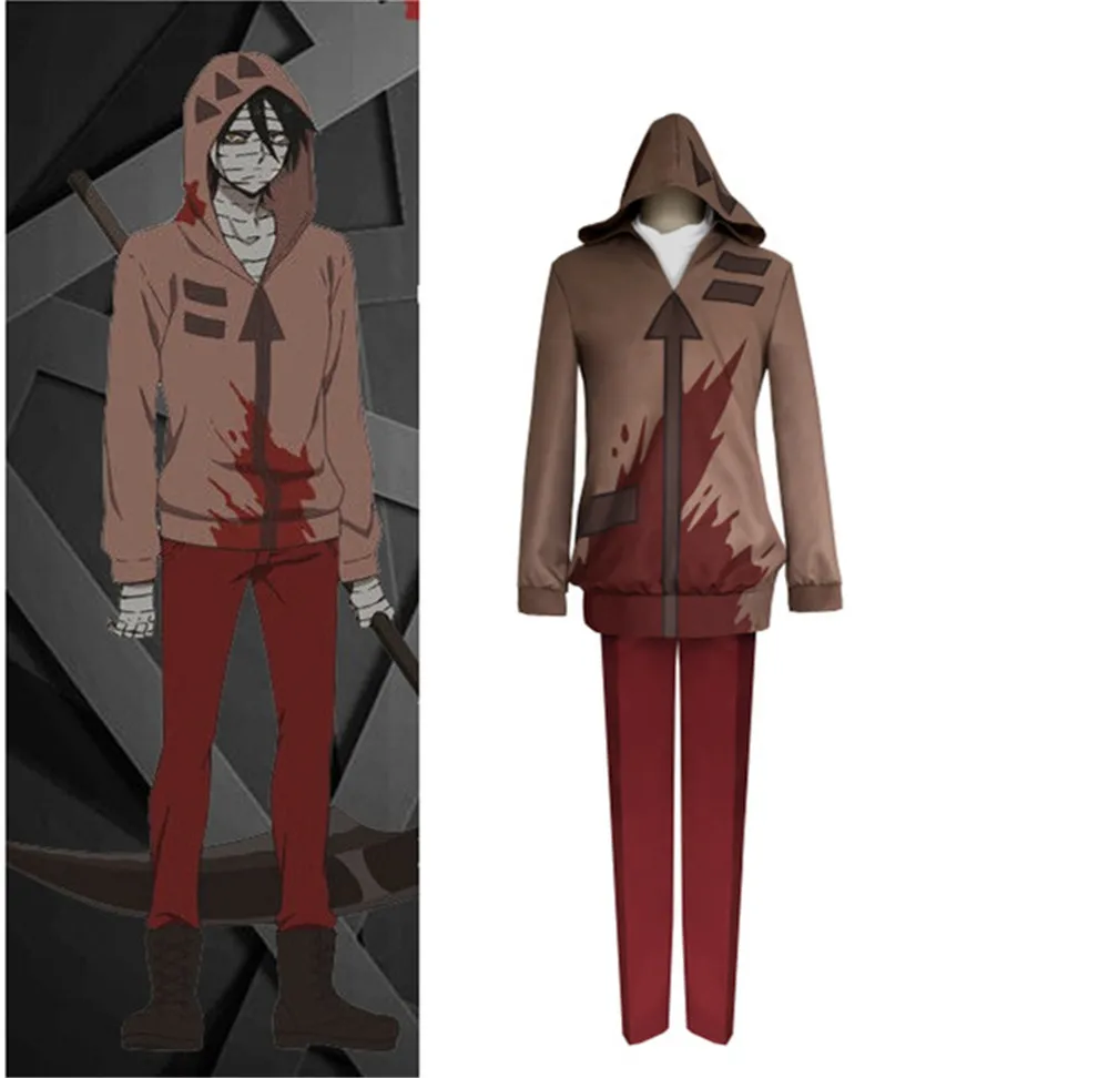 

New! Anime Angels of Death cosplay Isaac Foster Coat Sweatshirt/t-shirt/trousers/bandage/wigs full set men costumes