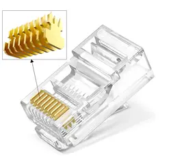 Лидер продаж 50 шт./лот RJ45 RJ-45 CAT5 Cat5e модульных кабелей головкой Plug Ethernet Позолоченные сетевой разъем лучшее продвижение