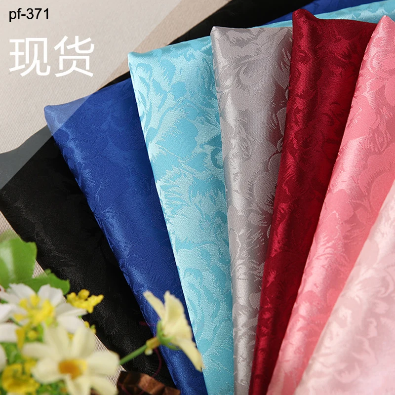 

Simulated silk jacquard satin fabric elastic sardine shirt cheongsam pajamas high-grade lining fabric slightly stretchy