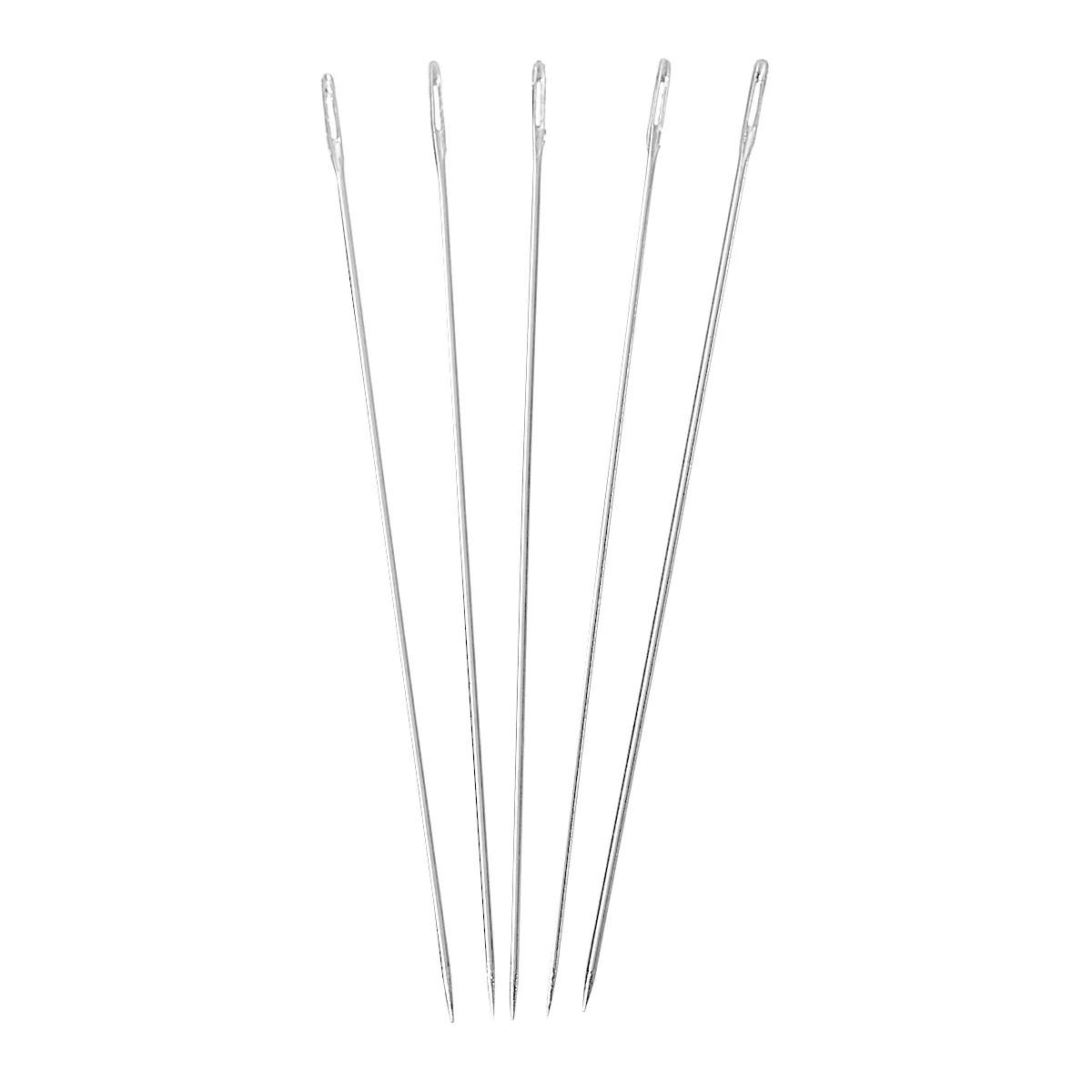 Silver Tone Sewing Needles 0.5mm,4cm(1 5/8")long,2 Packets(Approx 40