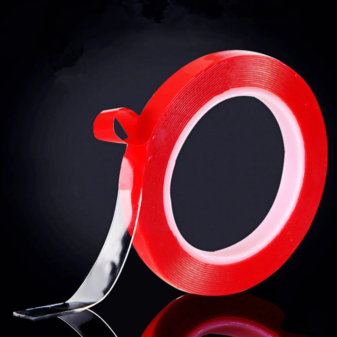 

Adhesive Sticker Red Transparent Silicone Double Sided Tape Sticker For Car High Strength No Traces Adhesive Sticker Living Good