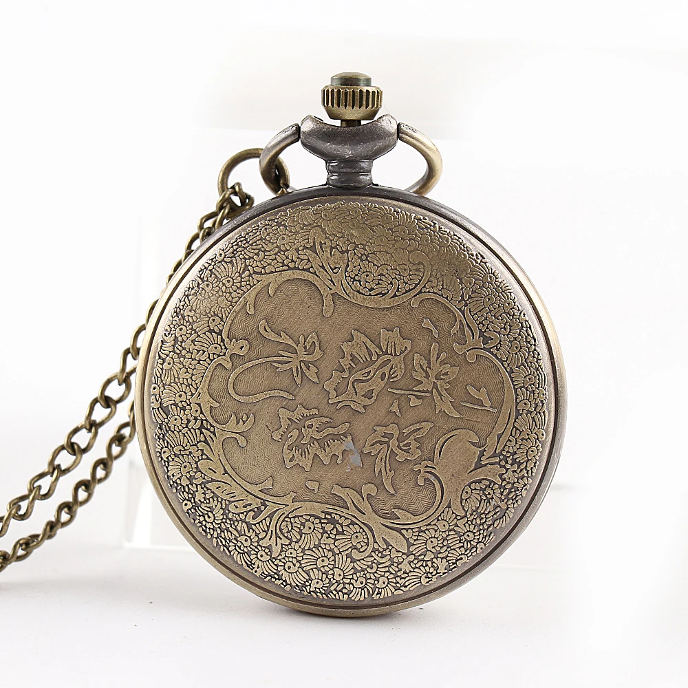 New Fashion Nursing Watch Quartz Pocket Watch Big Hollow Emerald Stone Vintage Necklace Pendant Clock Chain Mens Womens Gifts