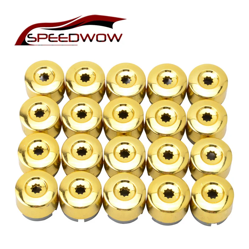 

SPEEDWOW 20pcs Car Wheel Lug Bolt Nut Caps Cover Wheel Nut Caps Auto Hub Screw Cover for VW Volkswagen Touareg Audi Q7 Porsche