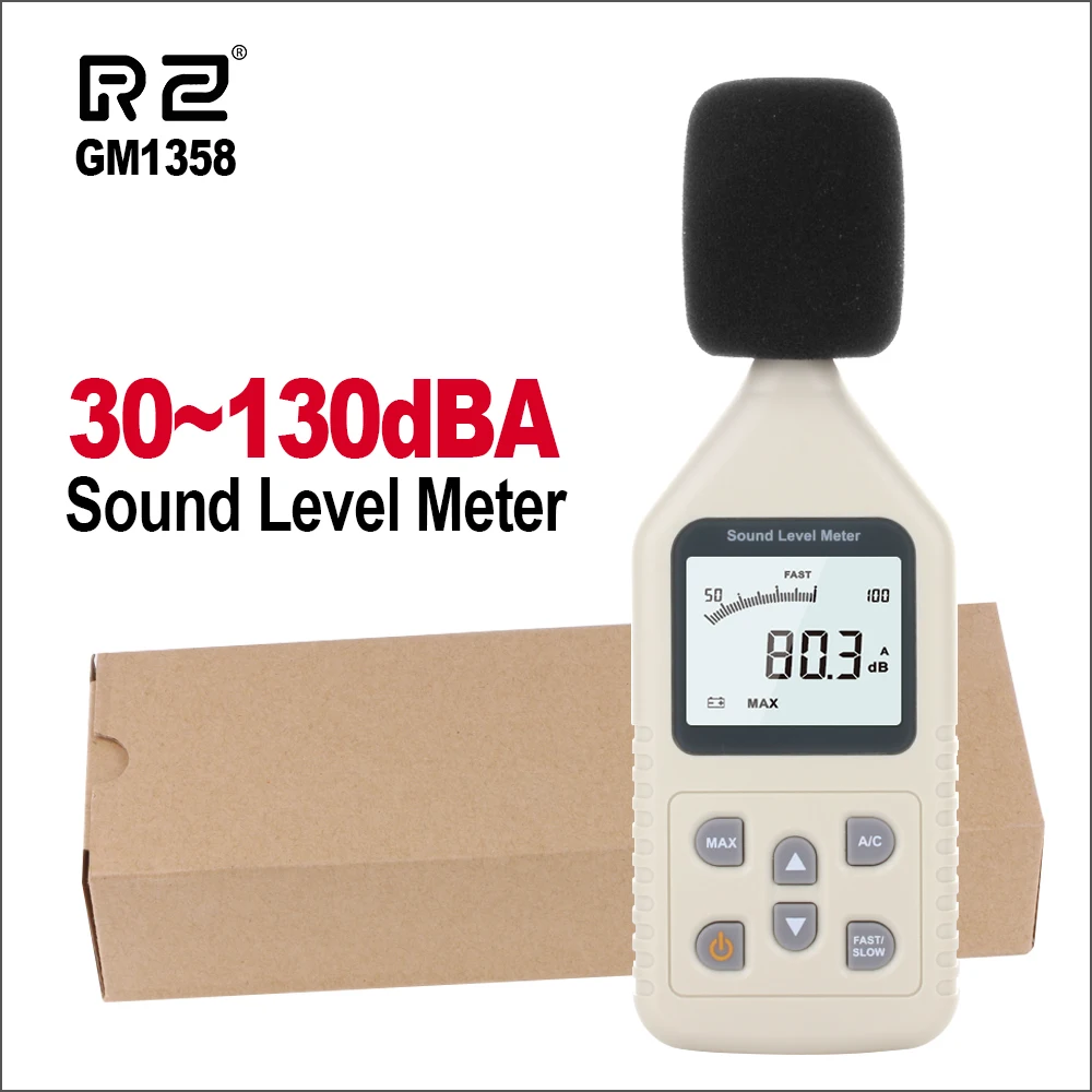RZ Digital Sound Level Meter Meters Noise Tester In Decibels LCD A C FAST SLOW DB