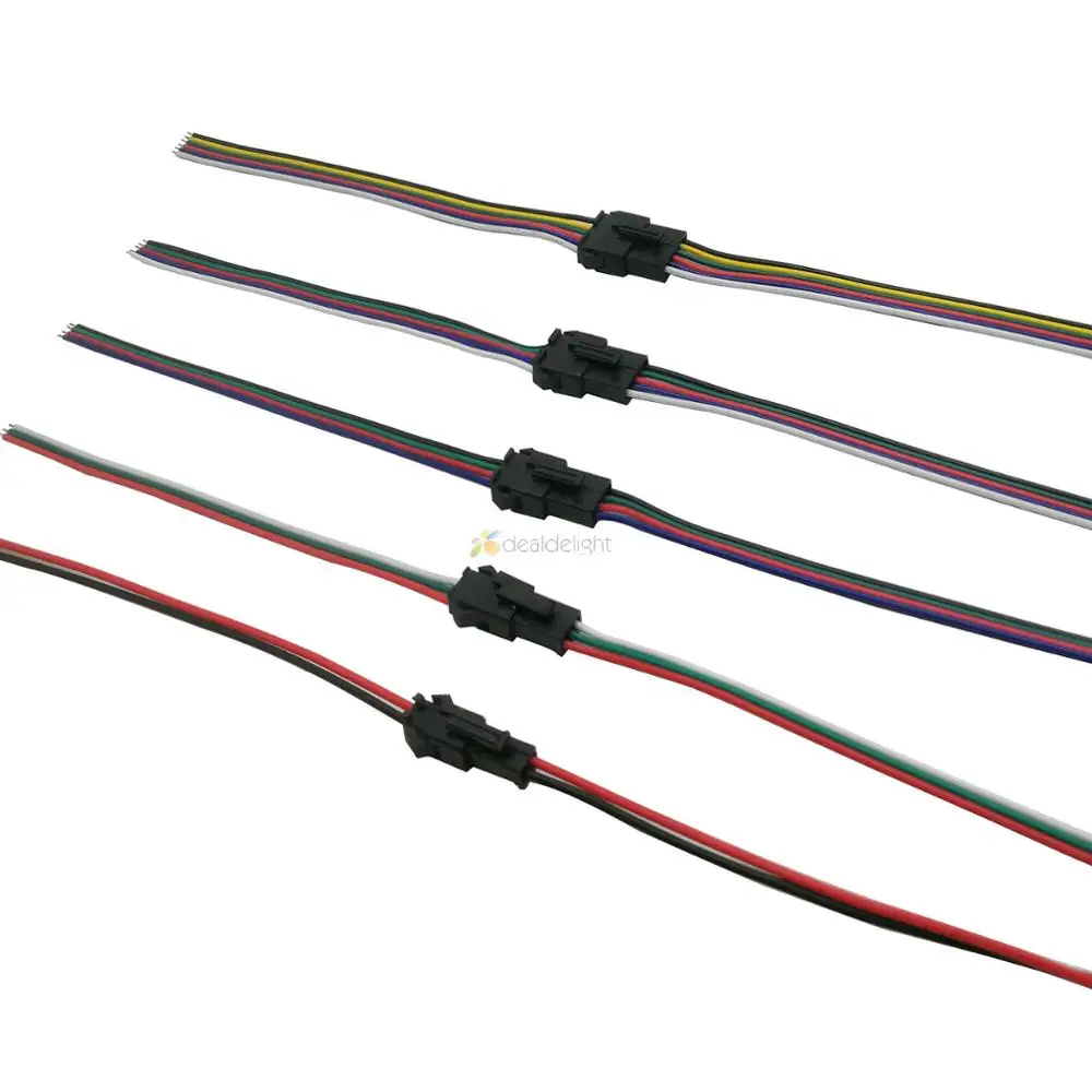 

2pin 3pin 4pin 5pin 6pin led JST Electronic connector Male and Female plug and socket connecting SM Cable Wire led light Driver