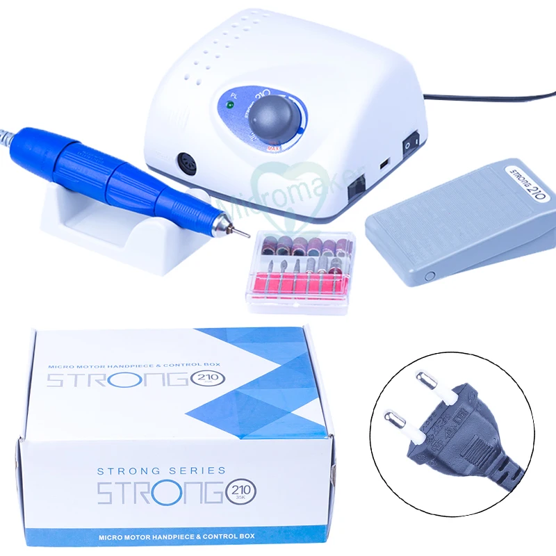 Dental Micro Motor 35000RPM Strong 210 Micromotor 102L Handpiece Electric Nail Drill Machine 2.35 102L Strong