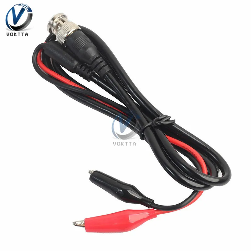 Voktta Oscilloscope BNC Male Plug to Dual Alligator Clip Oscilloscope Test Probe Lead Cable 1m 500V 5A for Electrical Working oscilloscope probe test probe lead cable