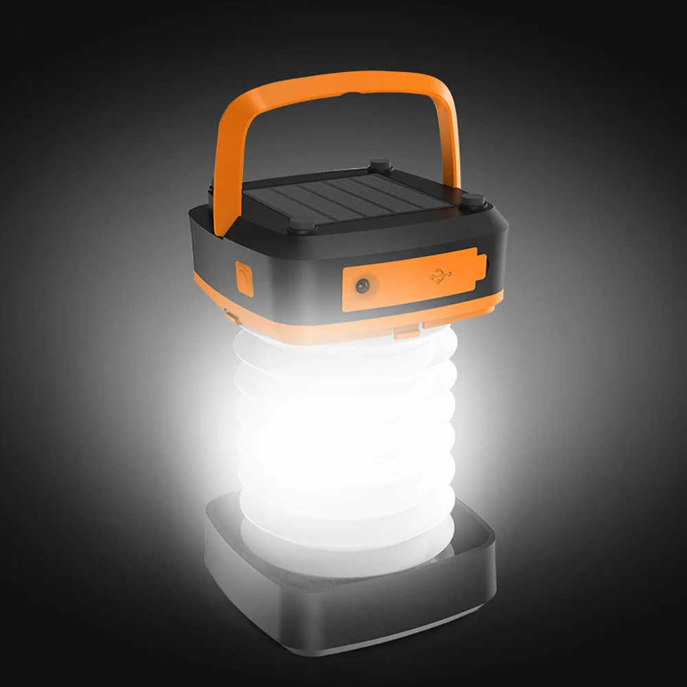 

Tent Flashlight Camping Lantern Led Waterproof Hiking USB Rechargeable Outdoor Handheld Solar Powered Emergency Lamp Collapsible