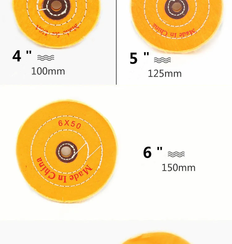 50-300 мм золото Серебряные ювелирные изделия зеркало ограночного хлопка полировка колесо 50 слоев полировки, диск