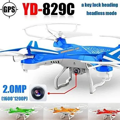 Attop YD829c Drone with Hd Camera One Key Lock Heading 2 4g 4ch 6axis Rc Quadrocopter