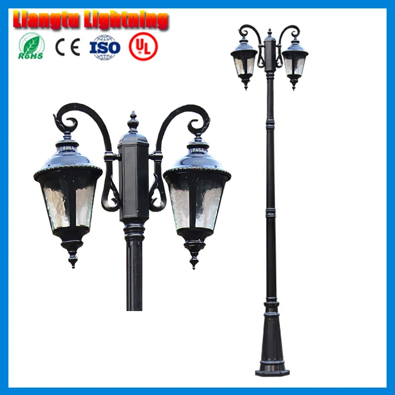 3 meter landschap road licht gazon lamp met pijler staaf waterdichte met road lamp outdoor straat licht