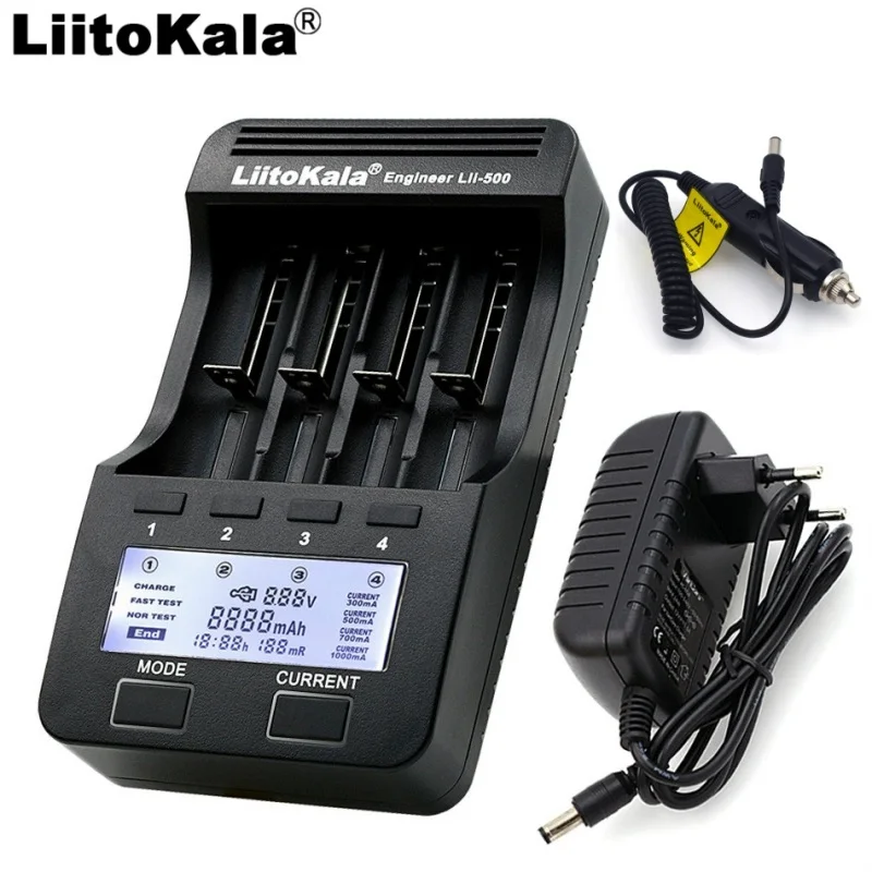 Liitokala lii-500 lii-PD4 умный ЖК-дисплей Универсальный литий-ионный NiMH AA AAA 10440 14500 16340 17335 17500