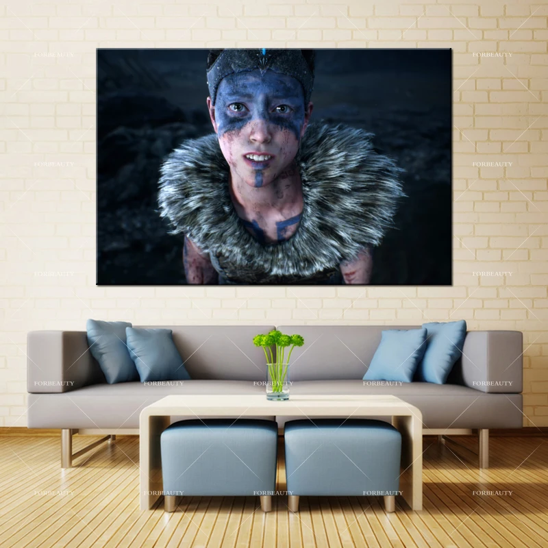 Forbeauty Canvas Painting Wall Art hellblade_senuas_sacrifice Spray Printing Waterproof Ink Home Decor | Дом и сад