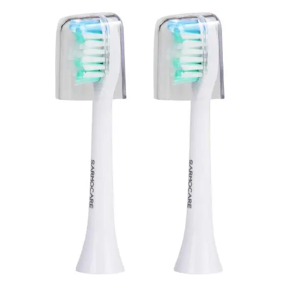 Головка зубных щеток для Sarmocare S100/200, 2 шт., ультра звуковая электрическая зубная щетка, подходит для Digoo DG-YS11, электрическая зубная щетка