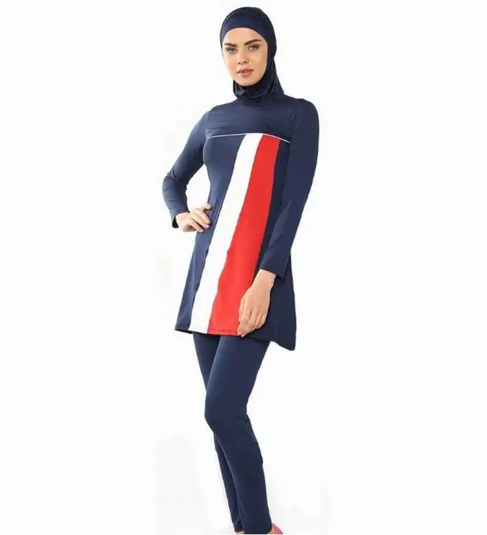 Хиджаб Буркини скромный Мусульманский купальник для девочек арабский Женский Плюс Размер одежда полное покрытие 3 шт купальный костюм Размер S-4XL - Цвет: Белый