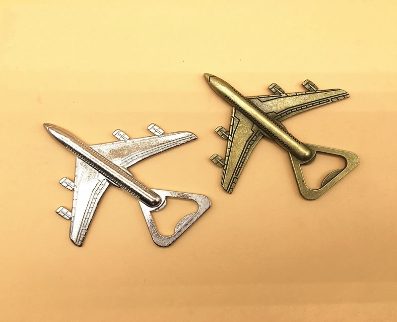 

200pcs/lot Antique Air Plane Airplane Shape Wine Beer Bottle Opener Metal Openers For Wedding Party Gift Favors No package